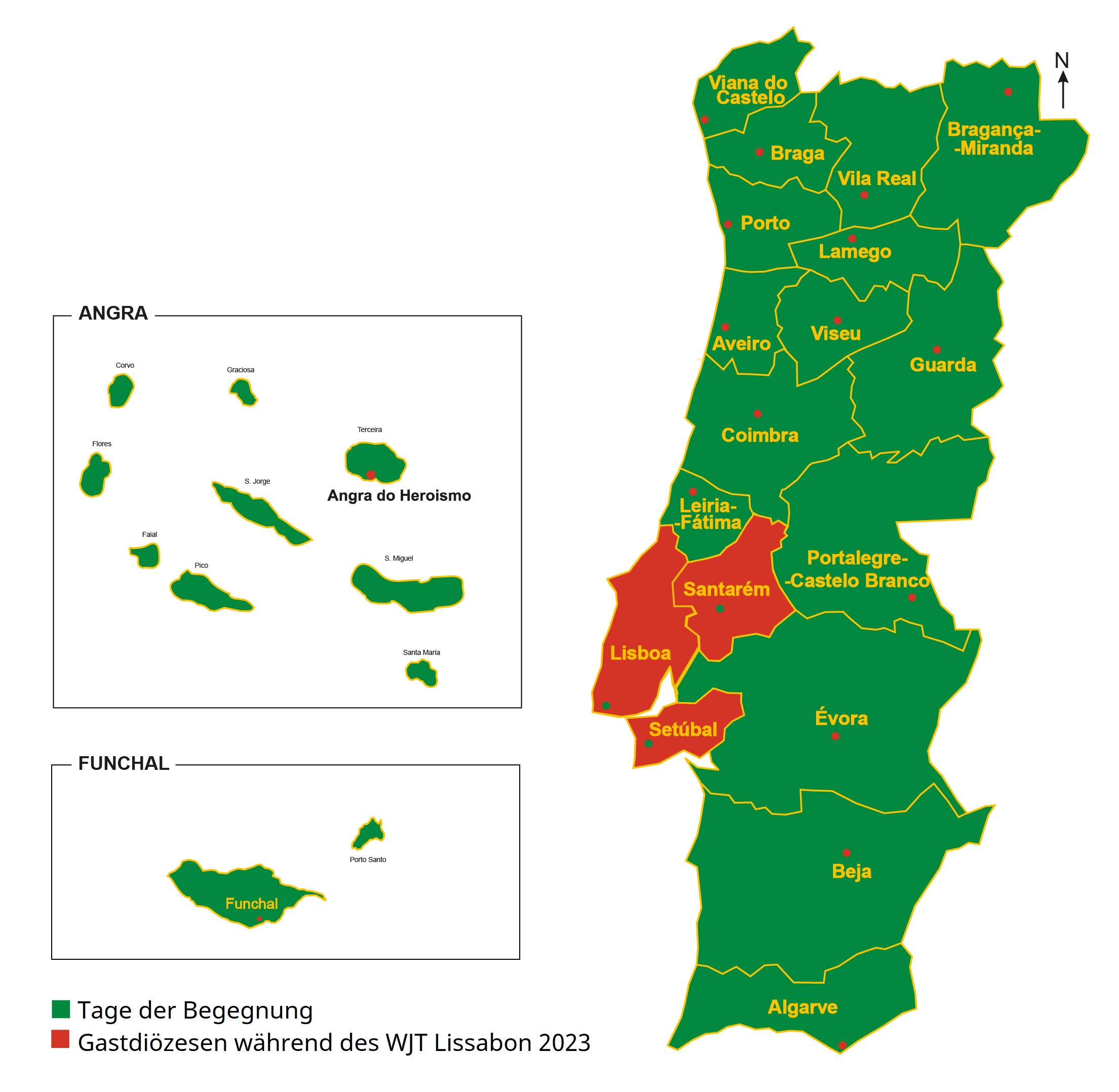 DND mapa dioceses ilhas de
